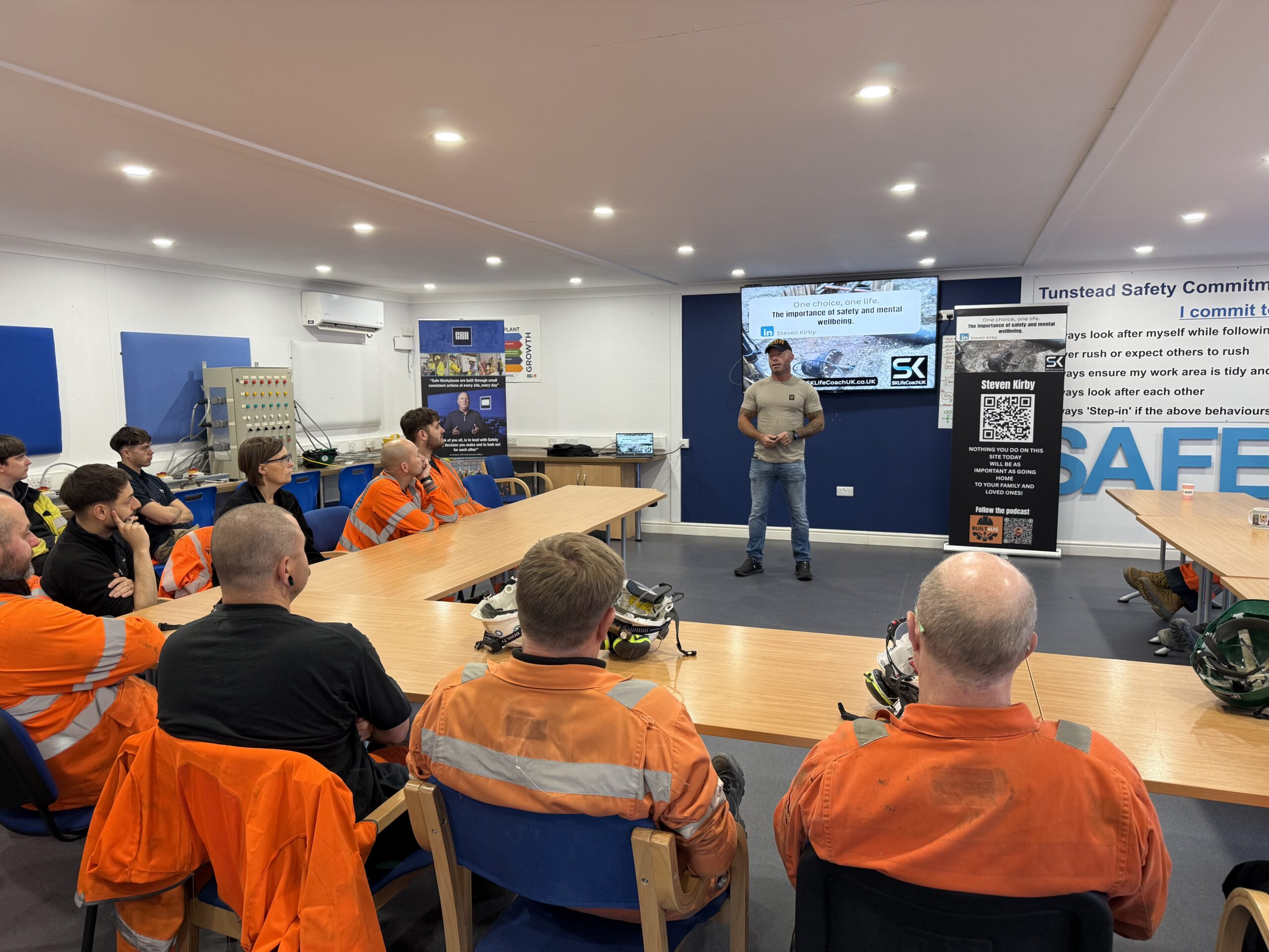 Steven Kirby delivering a workplace safety and mental wellbeing talk